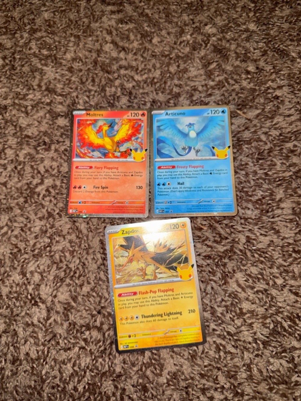 Pokemon TCG - Moltres (096), Articuno (097) & Zapdos (098) Black Star Promos